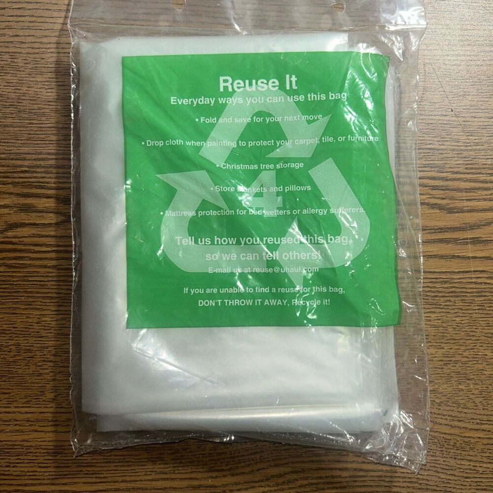 U-Haul King Size Mattress Bag for Moving Storage 96” x 78” x 10” New - Picture 5 of 5